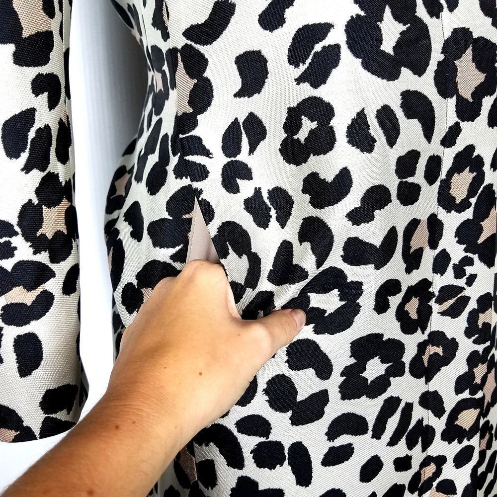 Ann Taylor Spring Leopard Animal Print Button Front Coat - Picture 9 of 13